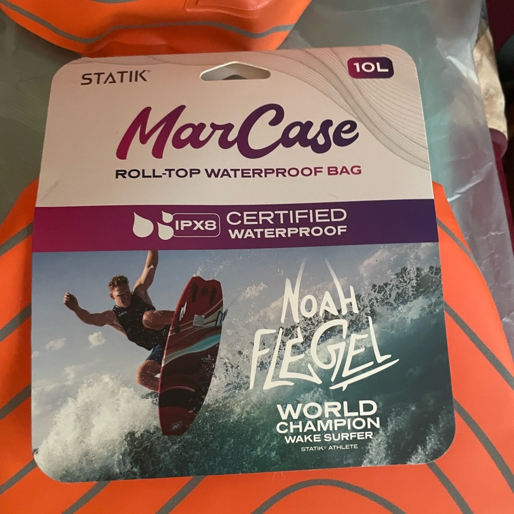 Waterproof Roll-Top Backpack - Orange